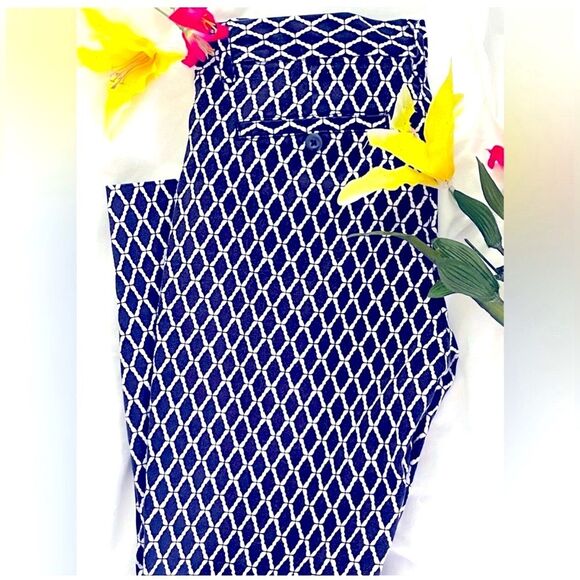 Gap Slim City navy & white detailed pants! - Picture 3 of 14